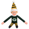 14 Inch NFL Packers Team Elf Football Themed Team Color Logo Mens Collectible Toy Sweatshirt Santa Hat Man Cave Decoration Christmas Holiday Gift Fan - Diamond Home USA