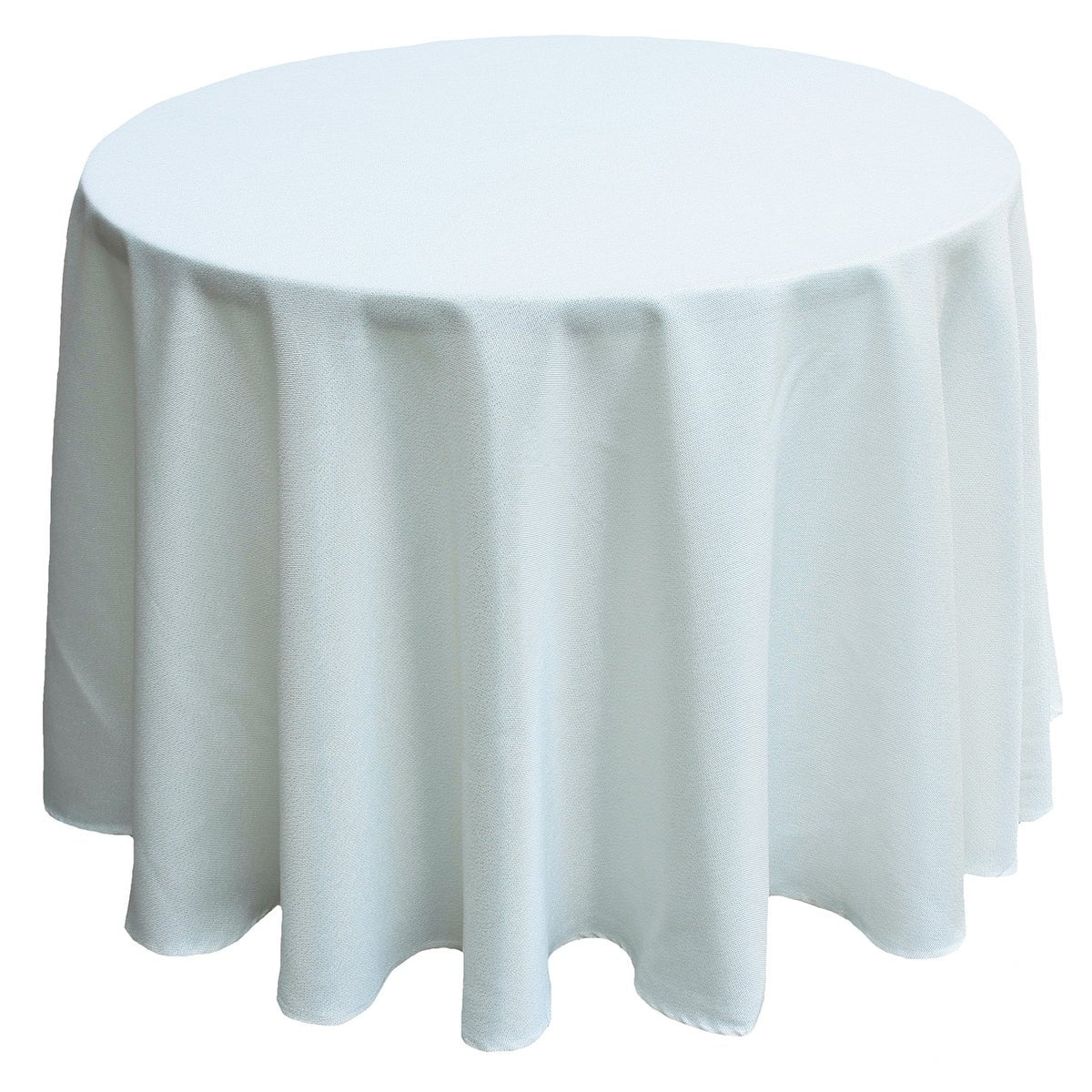 Gala Glistening Easy Care Solid Color Tablecloth 90-inch Round Ivory Off-white Polyester - Diamond Home USA