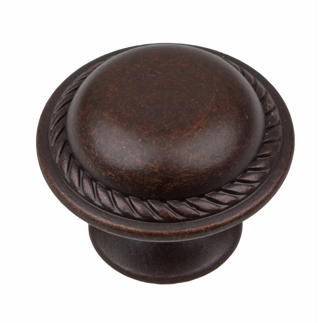 1.125-inch Oil Rubbed Bronze Round Rope Cabinet Knobs