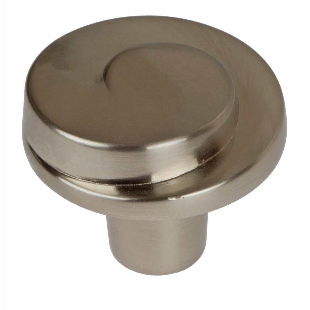 1.125-inch Satin Nickel Classic Wave Cabinet Knobs (Pack