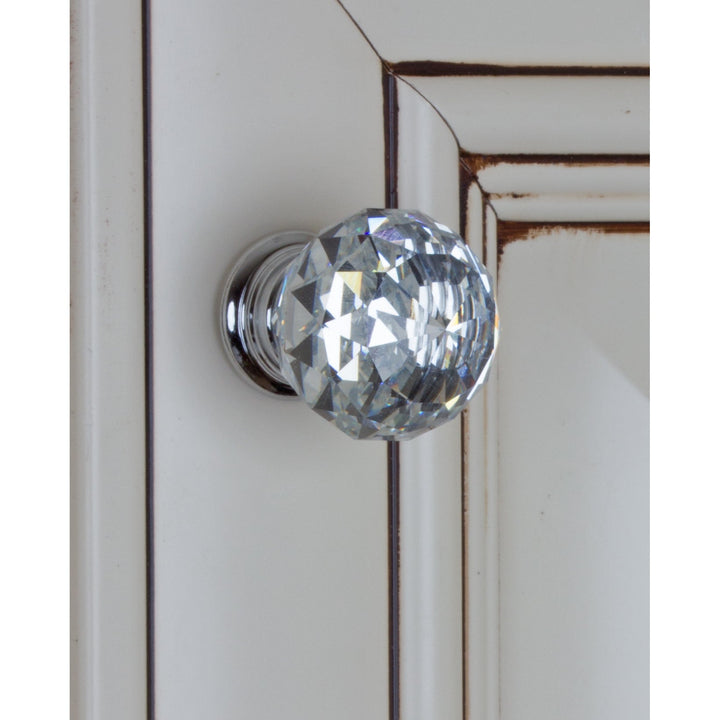 1.19-inch Clear K9 Crystal Cabinet Knobs (Pack of 25) Glass