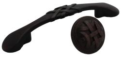 1.25-inch Oil Brushed Bronze Round Braided Cabinet Knobs (Case Of 25) Black Brown Finish