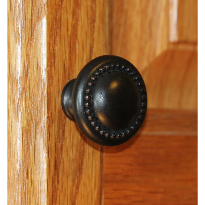 1.25-inch Oil-rubbed Bronze Round Beaded Cabinet Knobs (Pack of 10) Brown Metal Finish