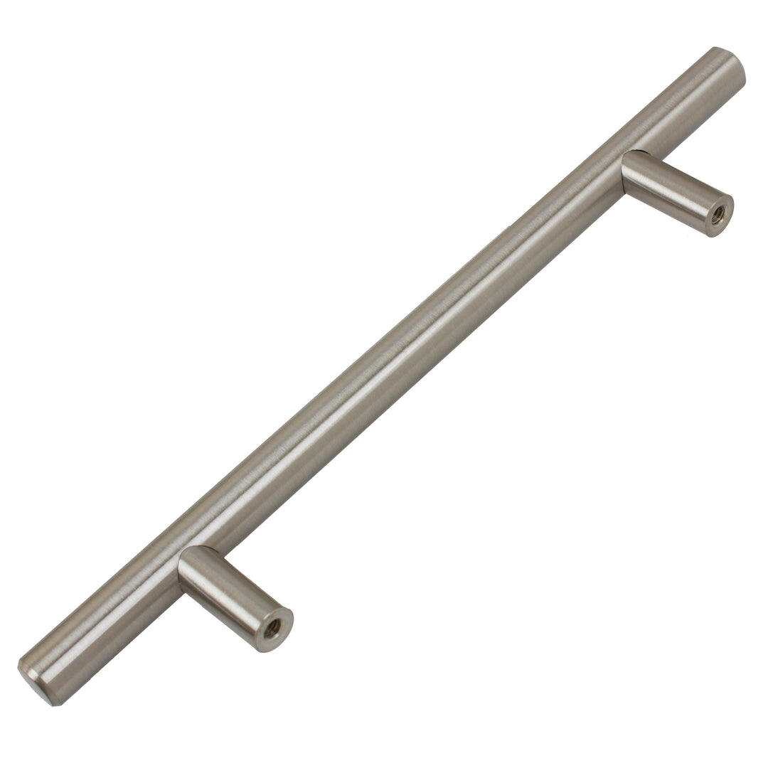 8-inch Solid Stainless Steel Cabinet Bar Pulls (Pack of 10) Grey Metal Nickel Finish