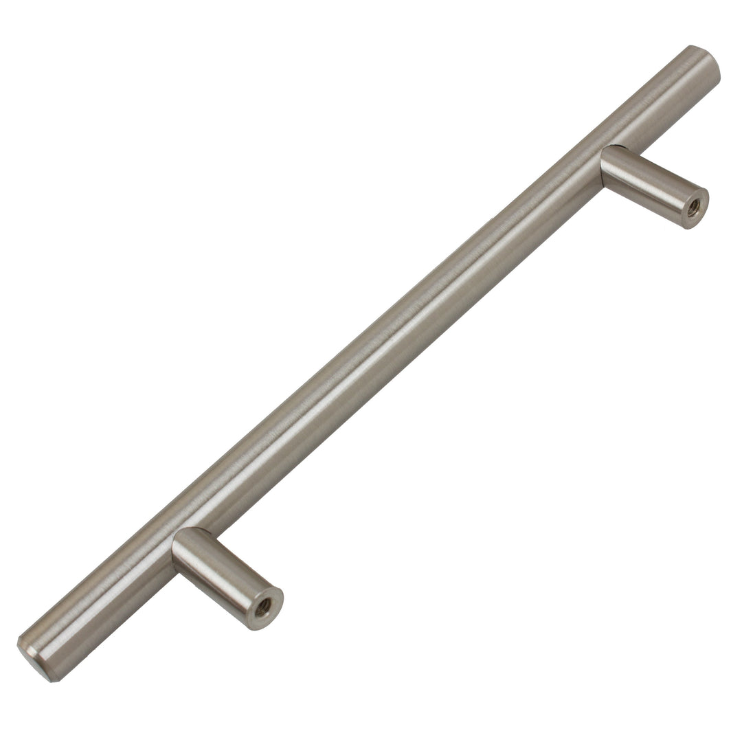 8-inch Solid Stainless Steel Finished Cabinet Bar Pulls (Case Of 25) Grey Metal Nickel Finish