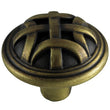 1.25-inch Antique Brass Round Braided Cabinet Knobs (Case Of 25) Metal Finish - Diamond Home USA