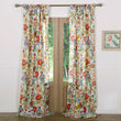 Girls Floral Pattern Curtain Panel Pair Window Drapes Kids Themed Nature Lined Rod Pocket Modern Playful Luxurious