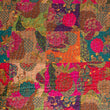 Southwestern Theme Quilt Set Abstract Floral Block Motif Flower Pattern Bedding Oriental Vintage Nature Flowers Fruit