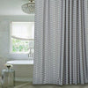 Grey Stripe Resistant Fabric Curtain Water-lent72"x72" Grey Modern Contemporary - Diamond Home USA