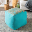 Square Shape Ottoman Diamond Pattern Pouf Cotton Bohemian Spot Clean Upholstery Creates An Effortless Clean Look