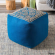 Square Shape Ottoman Diamond Pattern Pouf Cotton Bohemian Spot Clean Upholstery Creates An Effortless Clean Look