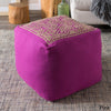 Square Shape Ottoman Diamond Pattern Pouf Cotton Bohemian Spot Clean Upholstery Creates An Effortless Clean Look