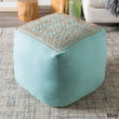 Square Shape Ottoman Diamond Pattern Pouf Cotton Bohemian Spot Clean Upholstery Creates An Effortless Clean Look