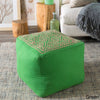 Square Shape Ottoman Diamond Pattern Pouf Cotton Bohemian Spot Clean Upholstery Creates An Effortless Clean Look