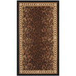 2'6 x 4' Color Brown Spoted Leopard Skin Rectangular Runner Rug Wool Animal Wild Africa Safari Lively Wilderness Charming Unique Majestic Indoor - Diamond Home USA