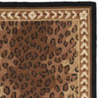 2'6 x 6' Color Brown Spoted Leopard Skin Rectangular Runner Rug Wool Animal Wild Africa Safari Lively Wilderness Charming Unique Majestic Indoor - Diamond Home USA