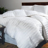 Bright Down Comforter Stylish Luxury Bedding Modern Master Bedrooms Gorgeous Horizontal StripesBaffle Bo Pattern Off White