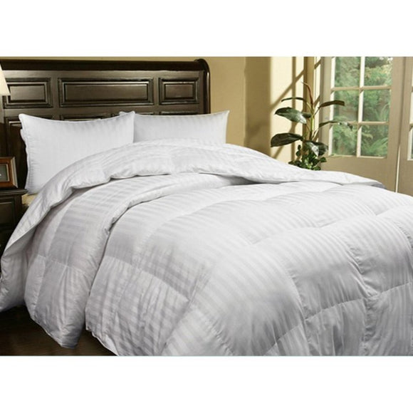 Bright Down Comforter Stylish Luxury Bedding Modern Master Bedrooms Gorgeous Horizontal StripesBaffle Bo Pattern Off White