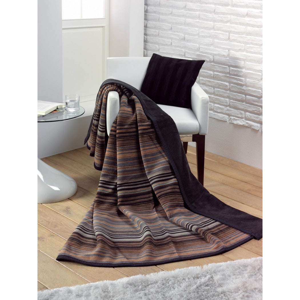 Chocolate Black Stripes Pattern Oversize Blanket Fun