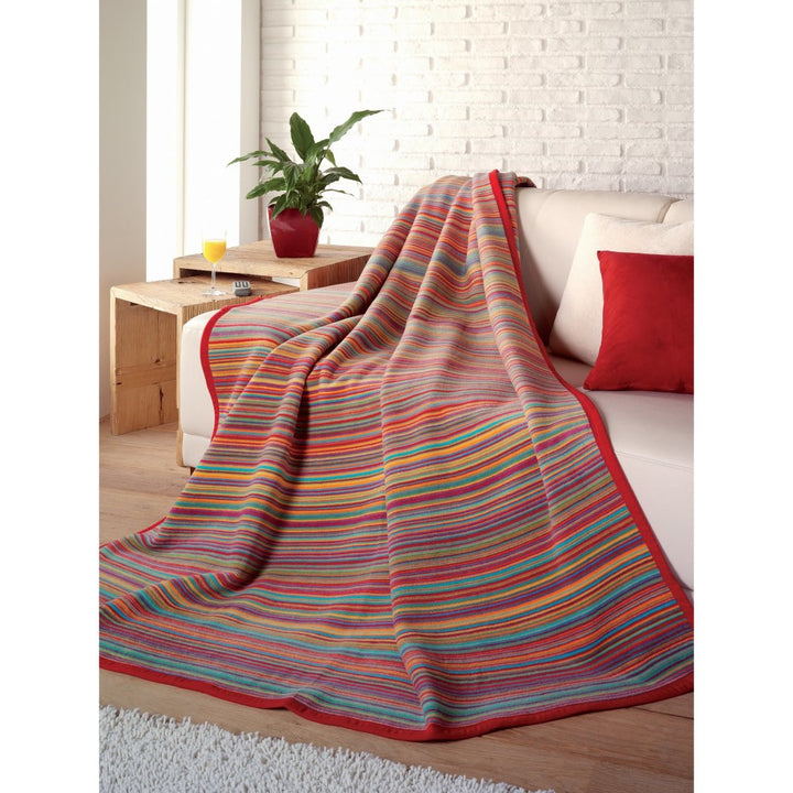 Red Stripes Pattern Oversized Throw Blanket Elegance