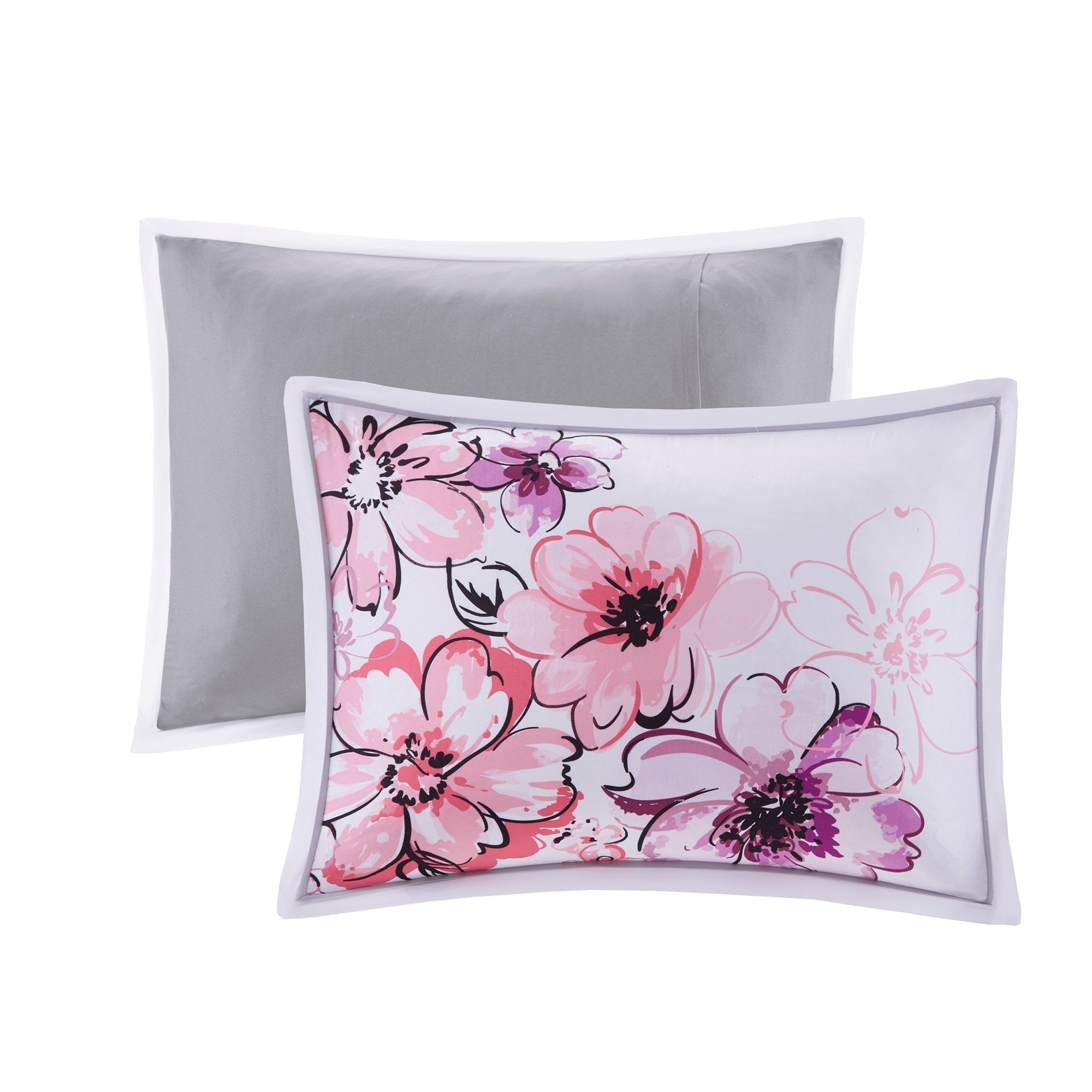Comforter Bed Set Teen Kids Girls Orange Pink Purple White Floral Flowers Full/queen Twin Xl Bedding Set
