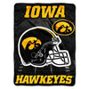 60 x 80 NCAA Hawkeyes Throw Blanket Black Yellow College Theme Bedding Sports Patterned Collegiate Football Team Logo Fan Merchandise Athletic Team - Diamond Home USA