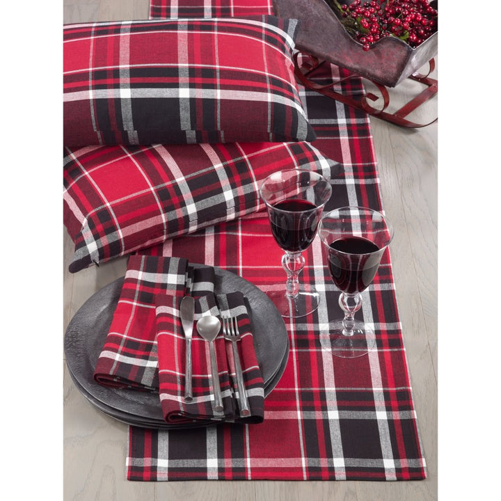 LO 16 X 72inch Red Black White Colored Classic Plaid