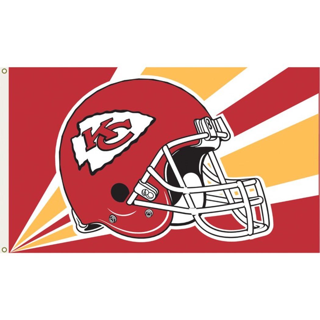 Nfl Chiefs Flag 3'x5' Football Themed Team Color Logo Outdoor Hanging Banner Flag Gift FanFan Merchandise Athletic Spirit Red Gold Nylon - Diamond Home USA