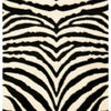 Girls White Black Zebra Stripes Runner Rug Wild Animal Safari Entraceway Rug Hallway Flooring African Themed Pattern Zoo Long Narrow Skinny Jungle - Diamond Home USA