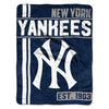 46" X 60" MLB Yankees Throw Blanket Baseball Themed Bedding Sports Patterned Team Logo Fan Merchandise Athletic Team Spirit Fan Ballpark Micro Raschel - Diamond Home USA