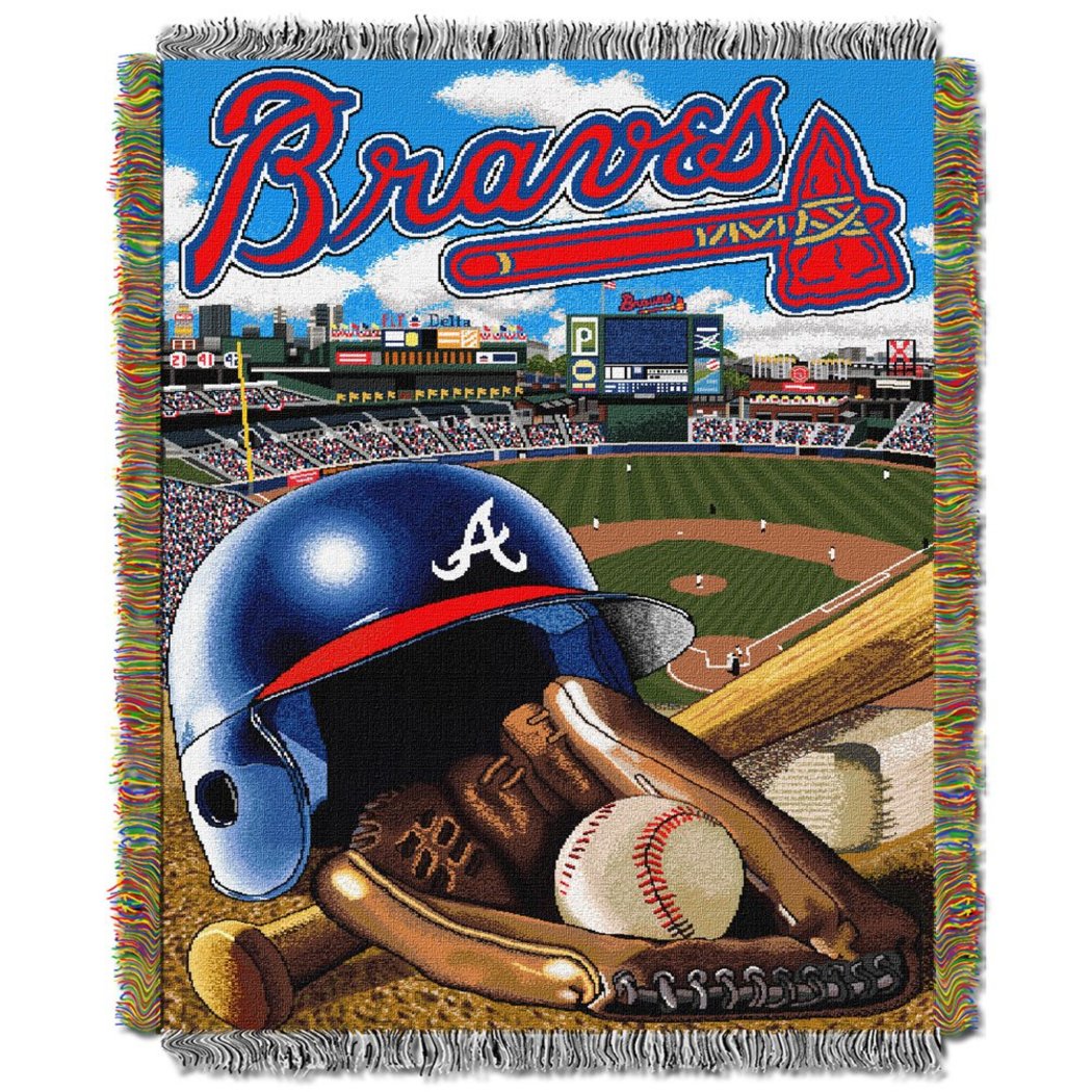 Atlanta Braves MLB Home Field Advantage Woven Tapestry Throw
