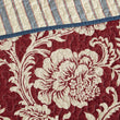 Floral Pattern Coverlet Set Striped Motif Flower Bohemian Jacobean Classic Traditional Bloom Adult