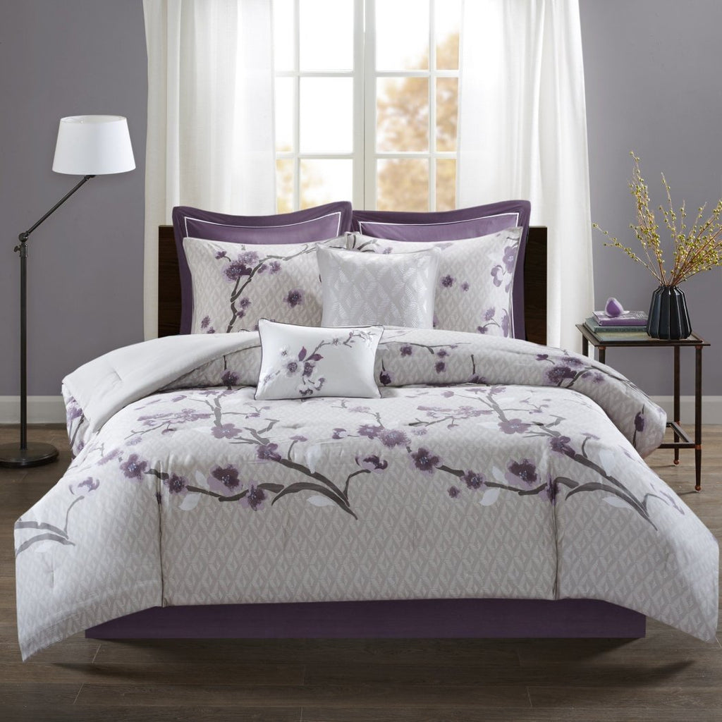 Floral Pattern Comforter Set Flower Design Leaf Geometric Printed Adult Bedding Master