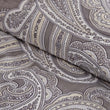 Paisley Floral Pattern Comforter Set Large Scale Motif Bohemian Flowers Design Bedding Features Button Closure Mid Century