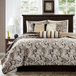 Paisley Coverlet/Cal Set Damask Floral Sleek Trendy Flower Pattern Theme Bedding French Country Flowers Motif Shabby Chic