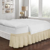 Luxury Ruffles Pattern Drop Bed Skirt Size Pom Pom Fringe Design Borders Ruffled Bed Valance Features Easy Stretch