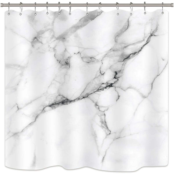 Marble Shower Curtain Set Surface Pattern Graphic Print Casual Polyester - Diamond Home USA