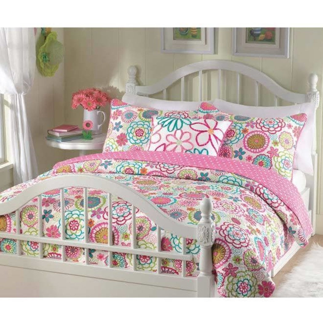 rls Flower Quilt Set Pretty Flowers Themed Bedding Cute