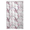 White Brown Pink Graphical Nature Themed Shower Curtain Polyester Lightweight Detailed Autumn Flower Printed Abstract Floral Pattern Classic Elegant - Diamond Home USA