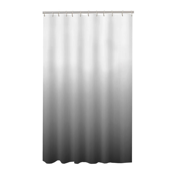 Happy P E V A Shower Curtain Black Grey White Color Block Bohemian Eclectic Mid-century Modern Peva - Diamond Home USA
