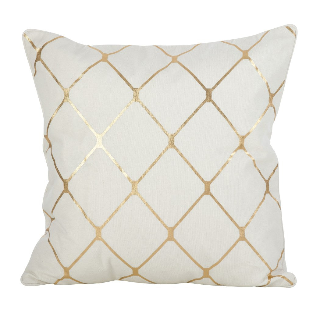 Diamond Pattern Decorative Square Throw Pillow Luxurious