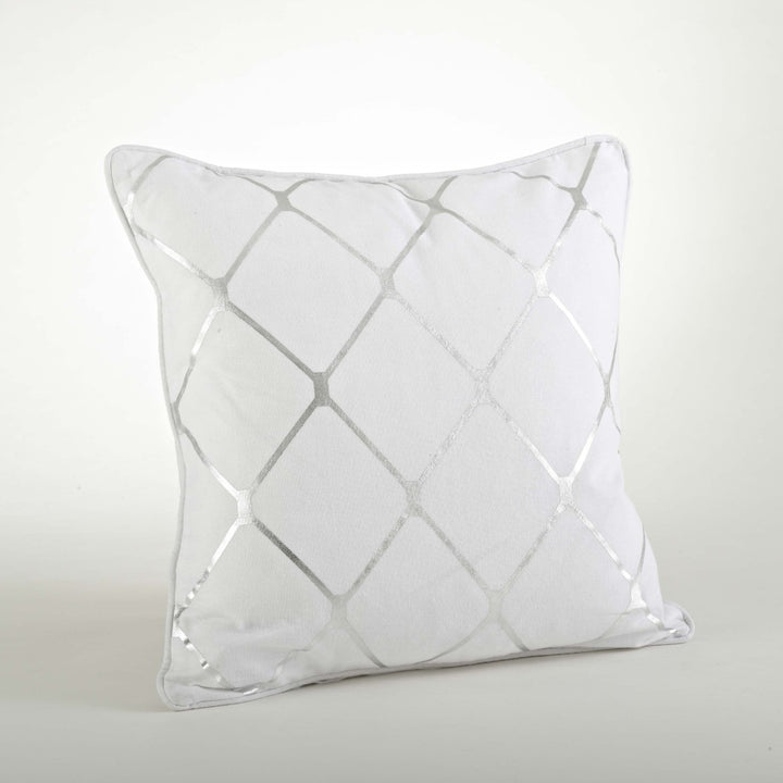 Diamond Pattern Decorative Square Throw Pillow Luxurious Abstract Geometric Textured Design Down Filled Plush Sofa Cushion French