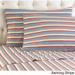 Girls Awining Stripe Sheet Set Vertical Rugby Striped Cabana Pattern Kids Bedding Bedroom Modern
