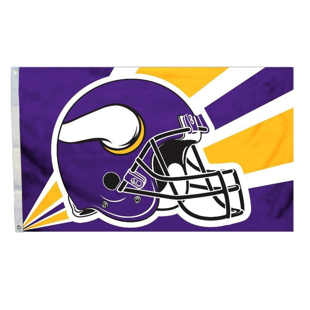 Nfl Vikings Flag 3x5 Feet Football Themed Team Color Logo Outdoor Hanging Banner Flag Gift FanFan Merchandise Athletic Spirit Purple Gold Nylon - Diamond Home USA