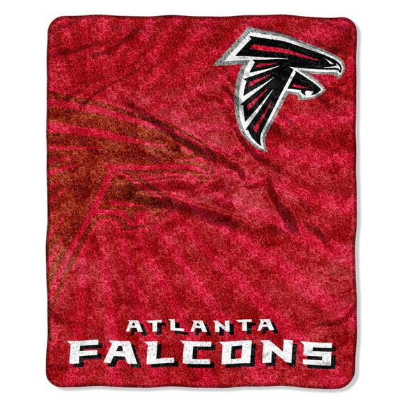 NFL Falcons Throw Blanket 50 X 60 Inches Football Themed Bedding Sports Patterned Team Logo Fan Merchandise Athletic Team Spirit Fan Red Black Silver - Diamond Home USA