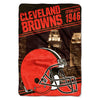 NFL Browns Throw Blanket 62 X 90 Inches Football Themed Bedding Sports Patterned Team Logo Fan Merchandise Athletic Team Spirit Fan Dark Brown Orange - Diamond Home USA