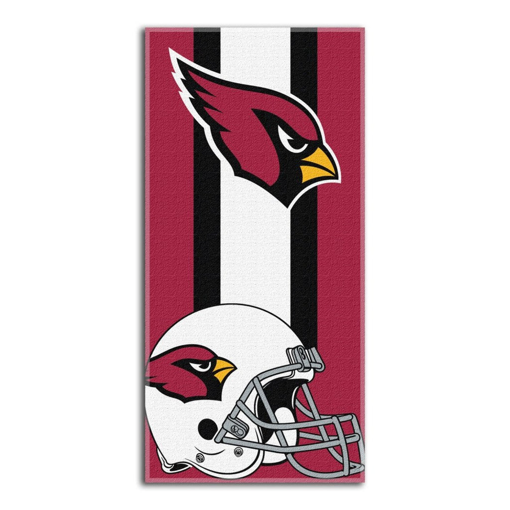 NFL Cardinals Zone Read Beach Towel 30 X 60 Inches Football Themed Towel Sports Patterned Team Logo Fan Merchandise Athletic Team Spirit Fan Cardinal - Diamond Home USA