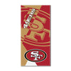 NFL 49ers Puzzle Beach Towel 34 X 72 Inches Football Themed Towel Sports Patterned Team Logo Fan Merchandise Athletic Team Spirit Fan Scarlet Gold - Diamond Home USA