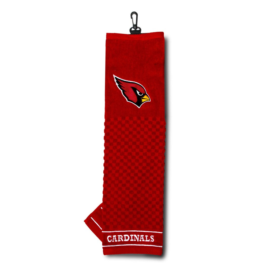 NFL Cardinals Embroidered Golf Towel 16 X 22 Inches Football Themed Towel Sports Patterned Team Logo Fan Merchandise Athletic Team Spirit Fan Cardinal - Diamond Home USA