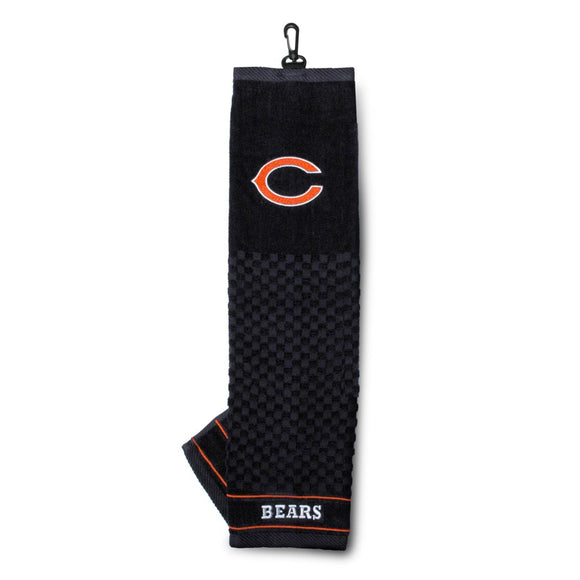 NFL Bears Embroidered Golf Towel 16 X 22 Inches Football Themed Towel Sports Patterned Team Logo Fan Merchandise Athletic Team Spirit Fan Dark Navy - Diamond Home USA